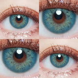 Gaeaspace  -  1Pair Russian Myopia Color Contact Lenses Beautiful Pupil Blue Gray Brown Yearly Natural Lens With Diopters Wholesale