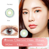 Gaeaspace  -  1 Pair/2pcs Fashion Lenses Blue Puple Gray Contact Lenses for Eyes Beauty Lenses Eye Color Comestic Natural Pupil Yearly