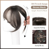 Gaeaspace  -  Synthetic Topper Hairpiece False Bang Clip-In Bangs Extension Natural Fake Fringe Invisible Clourse Hairpiece for Women