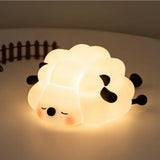 Gaeaspace  -  Cute Silicone Night Lights Sheep Cartoon Bedroom Lamp for Children's Room Decor Rechargeable Timing Dimming Sleep Night Light