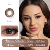 Gaeaspace  -  Natural Color Contact Lenses for Eyes 3 Tone Color Lens Gray Contact Lens Yearly Fashion Blue Contact Lens Colored Eye Contacts