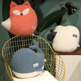 Gaeasapce  -   New Cartoon Animal Throw Pillow Flannel Blanket 2-In-1 Office Nap Pillow Air Conditioning Blanket Sofa Car Pillow Cushion