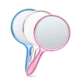 Gaeaspace  -  Hand Mirror Double-sided Handheld Mirror 1x/3x Magnifying Mirror With Handle Transparent Hand Mirror Rounded Shape Makeup Mirror