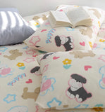 Gaeaspace  -  Cute cartoon dog star bedding set1.2 1.5 1.8 teen,twin full queen lovely cotton home textile bed sheet pillow case quilt cover