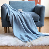 Gaeaspace  -  Outdoor Throw Blankets Herringbone Design Boho Chic Soft Woven Throw Blanket with Decorative Fringe Lightweight for Bed