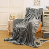 Gaeaspace  -  New Flannel Jacquard Blanket Plaid Series Cover Blanket Plain Velvet Blanket