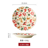 Gaeaspace  -  Christmas Ceramic Tableware Set Nordic Retro Style Mug Water Cup High Beauty Home Restaurant Breakfast Bowl and Plate