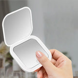 Gaeaspace  -  Compact Cosmetic Mirror Small Vanity Table Folding with Lights Handheld Mini Pocket Travel Makeup Mirror 2X magnifying for Gifts