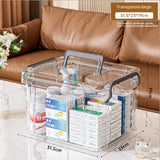 Gaeaspace  -  Transparent Household Portable Storage Box Desktop Clutter Storage Box Snacks Toys Storage Container Large Capacity Box