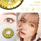 Gaeaspace  -  1 Pair/2pcs Halloween Colored Contact Lenses for Eyes Myopia Eye Color Lens Comestic Cosplay Lens Bottle Packing Yearly