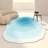 Gaeaspace  -  Special-shaped Living Room Carpet Imitation Cashmere Bedroom Bedside Thickened Carpets Home Irregular Art Sofa Coffee Table Rug