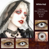 Gaeaspace  -  2pcs Cosplay Colored Contact Lenses for Eye Crazy White Contact Lenses Halloween Beauty Makeup Lens Anime Black Lens