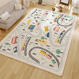 Gaeaspace  -  Simple Large Area Washable Living Room Carpet Cartoon Soft Non Slip Bedroom Carpets Sthickened Plush Children Room Crawling Rug