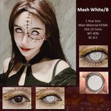 Gaeaspace  -  2pcs Cosplay Colored Contact Lenses for Eye Crazy White Contact Lenses Halloween Beauty Makeup Lens Anime Black Lens