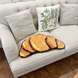 Gaeaspace  -  Croissant Shaped Carpets - Cozy Bread Rug for Home Decor, Non-slip Safety Mat for Living and Bathrooms