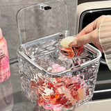 Gaeaspace  -  Laundry Pods Container with Push Up Lid Laundry Pod Storage Container Clear Storage Box Girl's Headdress Box Desktop Trash Can