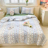 Gaeaspace  -  A-Class Lace Cartoon Knitted Cool Feeling Silk Summer Quilt Air Conditioning Cool Feeling Quilt Skin-friendly Napping Blankets