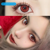 Gaeaspace  -  Sick Mary Red Colored Contact Lenses soft for eyes small Beauty Pupil myopia prescription degree yearly natural new big