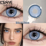 Gaeaspace  -  1 Pair New Style Colored Contact Lenses with Diopter Myopia Eyes Pink Contacts Lens Beauty Puppiletes Makeup Yearly