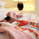 Gaeaspace  -  Knitted Throw Blanket for Sofa Couch Blanket for Bed Living Room Chair Sofa Tassels Blankets Bedspread For Home Decor Bed Cover