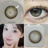 Gaeaspace  -  2PCS Brown Lenses Natural Contact Lenses for Eyes Super Beauty Eye Color Lenses Myopia Lenses With Diopters Prescription