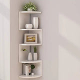 Gaeaspace  -  Wall Shelf Creative Home Wall Corner Triangle Shelf Wall Hanging 5 Tier Semi-circular Partition Corner Bookshelf Storage Rack