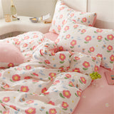 Gaeaspace  -  100% Cotton Bedding Sets Queen King Size Duvet Cover Set Home Bedroom Decor Single Double Quilt Cover Set Pillowcase Bed Linen