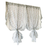 Gaeaspace  -  Korean floral princess curtains cotton and linen are opaque and people fall to the ground floating ruffled curtains