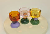 Gaeaspace  -  1PC Color Funky Irregular goblet cocktail glass drinking glasses shot glasses set champagne glass BPA free Glass cup 6.7oz