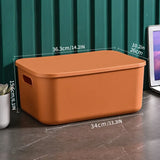 Gaeaspace  -  1/2 Pcs Plastic Storage Bins, Stackable Baskets with Lid and Handle,Colorful Desktop Box Cubby Containers