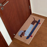 Gaeaspace  -  PVC Dachshund Doormat Cuttable House Entrance Welcome Mat Rug Carpet Anti Dust Pad Outdoor Aesthetic Home Room Decor 40x80cm