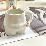 Gaeaspace  -  320ml Ceramic Cup Cute Belly Cup Funny Coffee Cup Art Milk Cup Modern Living Room Home Decoration Accessories Creative Mug Gift