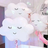 Gaeaspace  -  5Pcs New Large Balloon White Smile Cloud Aluminum Foil Balloon Birthday Party Wedding Decoration Kids Baby Shower Decor Supplies