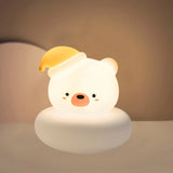 Gaeaspace  -  Cute Animal Night Light Novelty 3 Level Dimmable Nursery Nightlight USB Rechargeable Table Lamp for Breastfeeding Toddler Baby