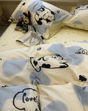 Gaeaspace  -  Cute cartoon cat spot bedding set child teen,twin full queen king lovely cotton home textile bed sheet pillow case quilt cover