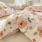 Gaeaspace  -  Bedding Set Minimalist Rural Style Floral. Selsack Four PIECE Set, Washing Cotton Bed Sheets, Bed Sheets,Covers, Girl