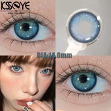 Gaeaspace  -  1 Pair New Style Colored Contact Lenses with Diopter Myopia Eyes Pink Contacts Lens Beauty Puppiletes Makeup Yearly