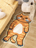 Gaeaspace  -  Irregular Cartoon Living Room Decoration Carpets Cute Cat Girl Bedroom Bedside Carpet Plush Cloakroom Rug Soft Coffee Table Rugs