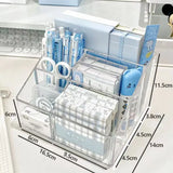 Gaeaspace  -  bedroom refresh Large Capacity Stationery Organizer Transparent Acrylic Organizers Desk Organizing Storage Accessories Office School Supplies