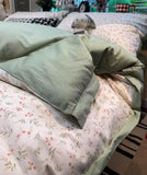 Gaeaspace  -  Fresh fashion green red flower bedding set 1.5 1.8 2.0,full queen king cotton home textile bed sheet pillow case duvet cover