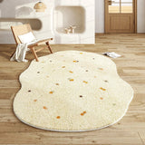 Gaeaspace  -  Modern Cream Style Irregular Large Area Living Room Carpet Light Luxury Shaped Soft Bedroom Carpets Plush Comfortable Lounge Rug