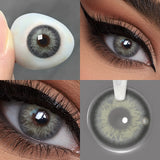 Gaeaspace  -  Colored contact lenses for eyes Beauty Pupilentes Eye color lens Yearly Use Eye contacts Lens 1 Pair Brown Gray Lenses