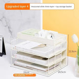 Gaeaspace   -  A4 Metal Desktop File Tray Holder Organizer Desk Shelf Iron Storage Box  Grid Bookcase Book Stand Office Stationery Supplies