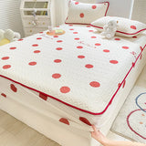 Gaeaspace  -  New Latex Summer Mat Fitted Sheet Three-Piece Set Can Be Equipped with the Same Cool Silk Summer Quilt