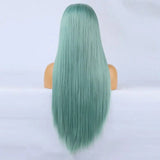 Gaeaspace  -  Mint Green Wig Long Straight Synthetic Lace Front Wig Light Hair Colored Glueless Lace Frontal Wigs for Women Party Cosplay