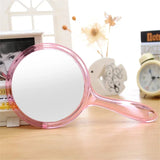 Gaeaspace  -  Hand Mirror Double-sided Handheld Mirror 1x/3x Magnifying Mirror With Handle Transparent Hand Mirror Rounded Shape Makeup Mirror