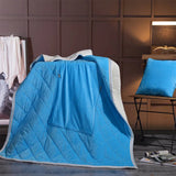 Gaeaspace  -  thin blanket Velvet Cushion Blanket for Car Sofa Travel Lumbar Throw Pillow Air Conditioning Blankets Foldable Patchwork Quilt