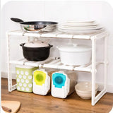 Gaeaspace  -  Retractable Kitchen Shelving Multifunctional Table Top Dish Pot Cutlery Organizing Rack Under Sink Debris Shelving