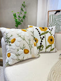 Gaeaspace  -  Retro White Rabbit Embroidered European Pastoral Floral Cushion Cover Pillow Cover for Sofa Bedroom