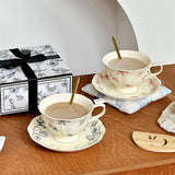 Gaeaspace  -  Ceramic High-end Coffee Cups, Creative Plates, Exquisite Birthday Gifts for Girls, French High-End Feast, Afternoon Tea